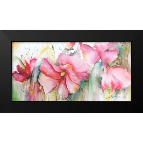 Horizontal Flores III Black Modern Wood Framed Art Print by Herrera, Leticia