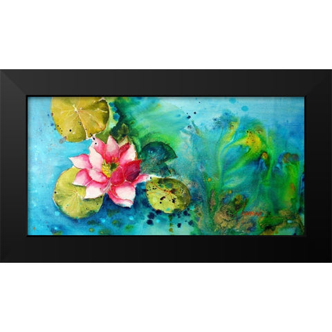 Horizontal Flores VI Black Modern Wood Framed Art Print by Herrera, Leticia