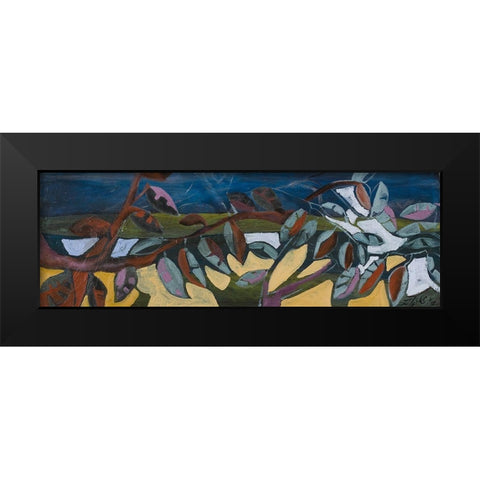 Leaf Panel I Black Modern Wood Framed Art Print by Ferrell, Erin McGee