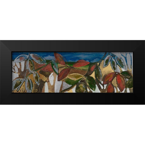 Leaf Panel II Black Modern Wood Framed Art Print by Ferrell, Erin McGee