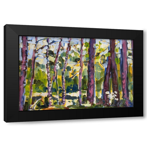 Brushy Treeline II Black Modern Wood Framed Art Print by Ferrell, Erin McGee