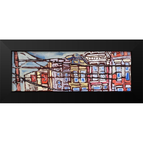 Urban Wires I Black Modern Wood Framed Art Print by Ferrell, Erin McGee