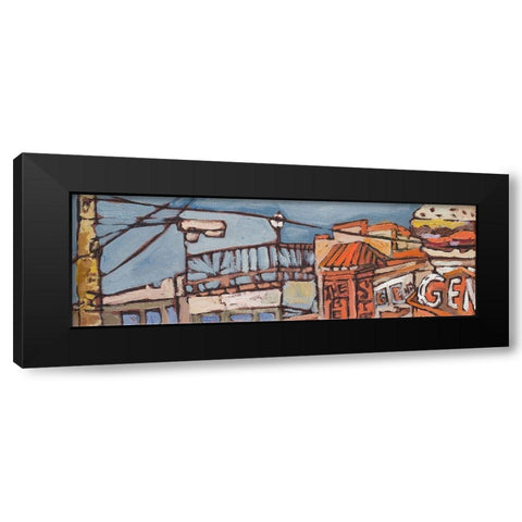 Urban Wires V Black Modern Wood Framed Art Print with Double Matting by Ferrell, Erin McGee