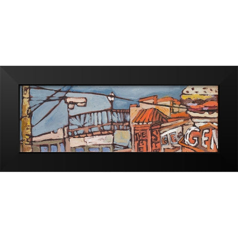 Urban Wires V Black Modern Wood Framed Art Print by Ferrell, Erin McGee