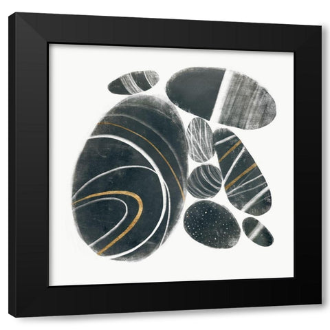 Mineralize II Black Modern Wood Framed Art Print with Double Matting by Borges, Victoria
