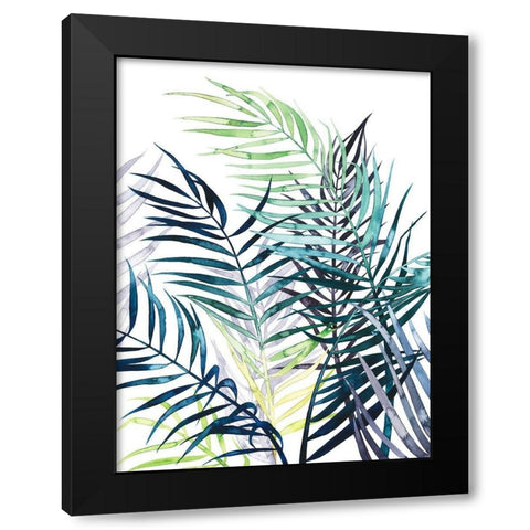 Twilight Palms I Black Modern Wood Framed Art Print with Double Matting by Popp, Grace