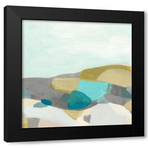 Fieldscape Vista I Black Modern Wood Framed Art Print with Double Matting by Vess, June Erica