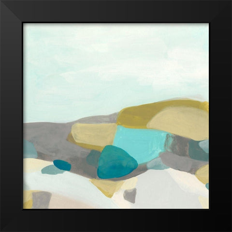 Fieldscape Vista I Black Modern Wood Framed Art Print by Vess, June Erica