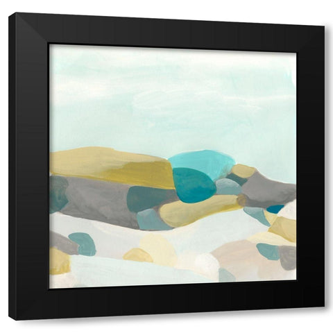Fieldscape Vista II Black Modern Wood Framed Art Print with Double Matting by Vess, June Erica