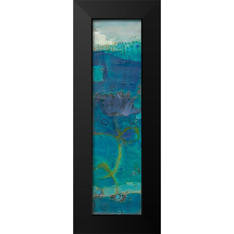 Reedy Blue III Black Modern Wood Framed Art Print by Jachimiec, Sue