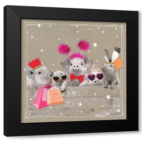 Fancy Pants Farm II Black Modern Wood Framed Art Print by Gower, Hammond