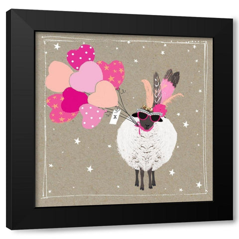 Fancy Pants Farm III Black Modern Wood Framed Art Print by Gower, Hammond