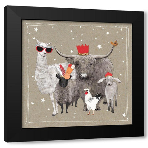 Fancy Pants Farm VIII Black Modern Wood Framed Art Print by Gower, Hammond