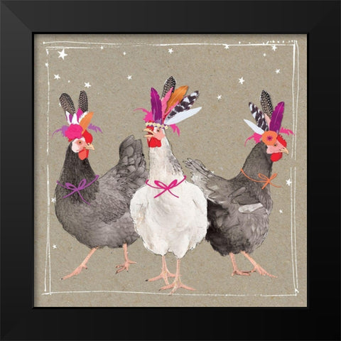 Fancy Pants Farm XI Black Modern Wood Framed Art Print by Gower, Hammond