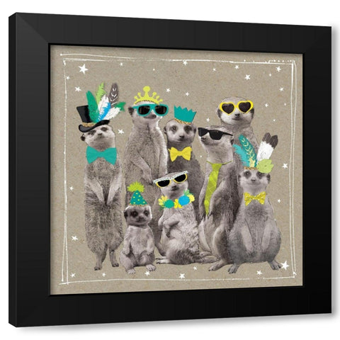 Fancy Pants Zoo I Black Modern Wood Framed Art Print by Gower, Hammond