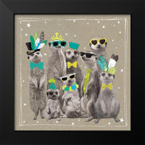 Fancy Pants Zoo I Black Modern Wood Framed Art Print by Gower, Hammond