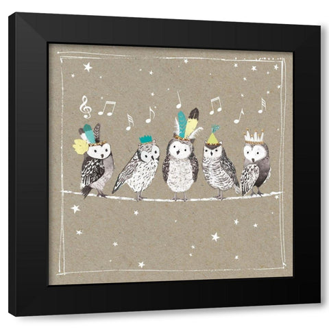Fancy Pants Bird I Black Modern Wood Framed Art Print with Double Matting by Gower, Hammond