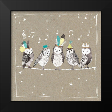 Fancy Pants Bird I Black Modern Wood Framed Art Print by Gower, Hammond