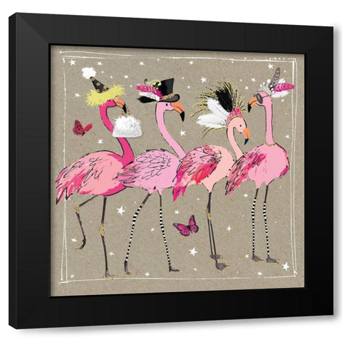 Fancy Pants Bird II Black Modern Wood Framed Art Print by Gower, Hammond