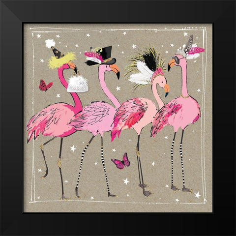 Fancy Pants Bird II Black Modern Wood Framed Art Print by Gower, Hammond