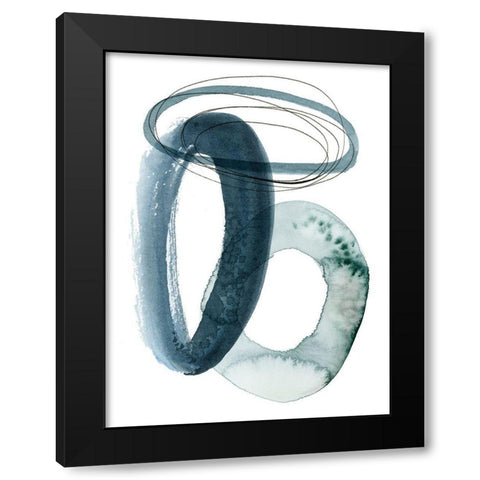 Looping Abstract I Black Modern Wood Framed Art Print by Popp, Grace