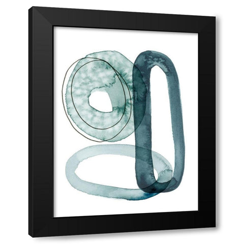 Looping Abstract II Black Modern Wood Framed Art Print by Popp, Grace