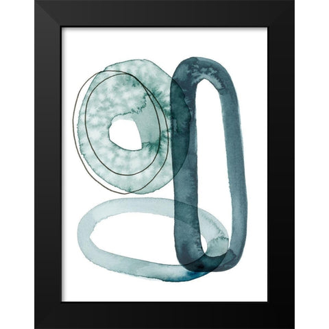 Looping Abstract II Black Modern Wood Framed Art Print by Popp, Grace