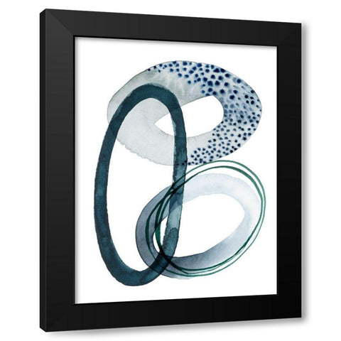 Looping Abstract III Black Modern Wood Framed Art Print by Popp, Grace