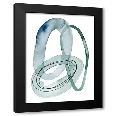 Looping Abstract IV Black Modern Wood Framed Art Print by Popp, Grace