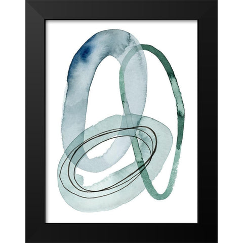 Looping Abstract IV Black Modern Wood Framed Art Print by Popp, Grace