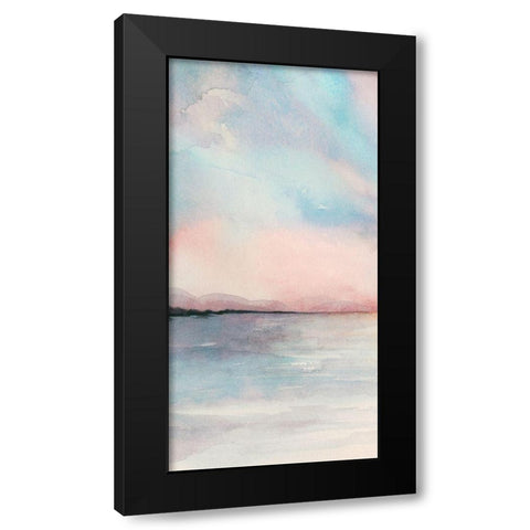 Sea Sunset Triptych I Black Modern Wood Framed Art Print with Double Matting by Popp, Grace