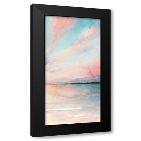 Sea Sunset Triptych III Black Modern Wood Framed Art Print by Popp, Grace