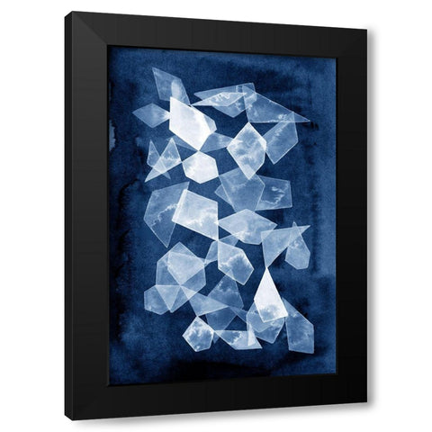 Indigo Glass I Black Modern Wood Framed Art Print with Double Matting by Popp, Grace