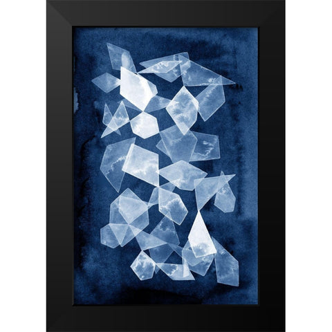 Indigo Glass I Black Modern Wood Framed Art Print by Popp, Grace