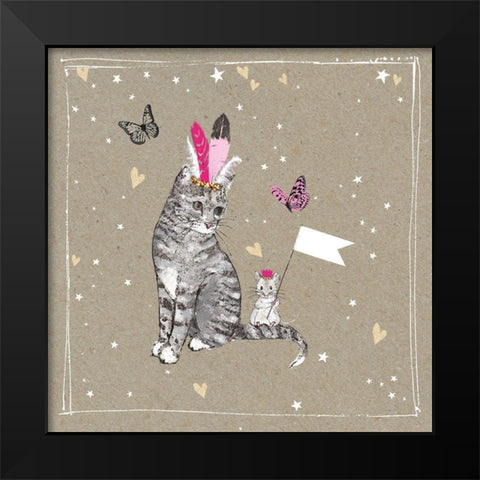 Fancypants Cats III Black Modern Wood Framed Art Print by Gower, Hammond