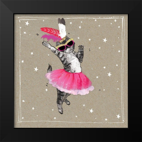 Fancypants Cats V Black Modern Wood Framed Art Print by Gower, Hammond