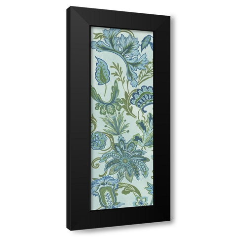 Serenity Chintz I Black Modern Wood Framed Art Print with Double Matting by Wang, Melissa