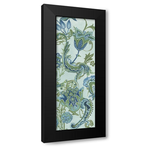 Serenity Chintz II Black Modern Wood Framed Art Print by Wang, Melissa