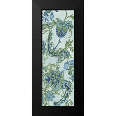 Serenity Chintz II Black Modern Wood Framed Art Print by Wang, Melissa