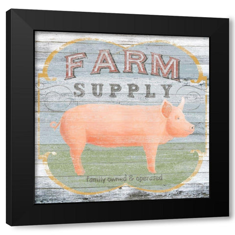 Custom Farm Supply II Black Modern Wood Framed Art Print by Vess, June Erica
