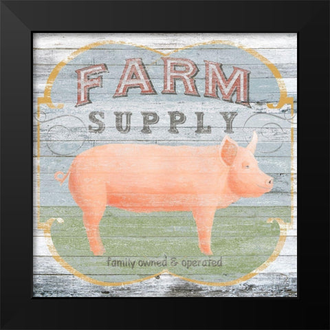 Custom Farm Supply II Black Modern Wood Framed Art Print by Vess, June Erica