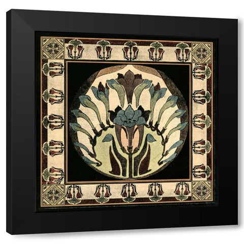 Arts and Crafts Motif III Black Modern Wood Framed Art Print by Vision Studio