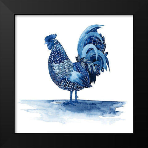 Cobalt Farm Animals IV Black Modern Wood Framed Art Print by Popp, Grace