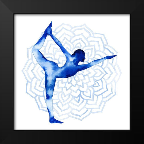 Yoga Flow I Black Modern Wood Framed Art Print by Popp, Grace