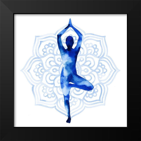 Yoga Flow III Black Modern Wood Framed Art Print by Popp, Grace