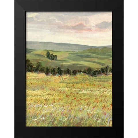 Morning Meadow I Black Modern Wood Framed Art Print by Borges, Victoria