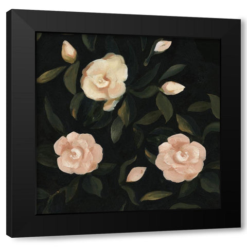 Evening Gardenias II Black Modern Wood Framed Art Print by Scarvey, Emma