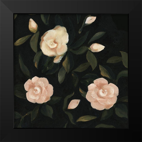 Evening Gardenias II Black Modern Wood Framed Art Print by Scarvey, Emma