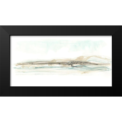 Liquid Hillscape II Black Modern Wood Framed Art Print by Vess, June Erica