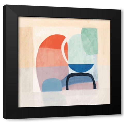 Multiform II Black Modern Wood Framed Art Print with Double Matting by Borges, Victoria